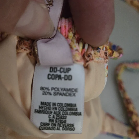 Luli Fama Mosaic Bikini Set in Orange and Blue - Picture 7 of 7